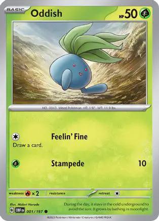 Oddish 001/197 - SV03 Obsidian Flames Reverse Holofoil