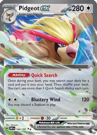 Pidgeot ex 164/197 - SV03 Obsidian Flames Holofoil