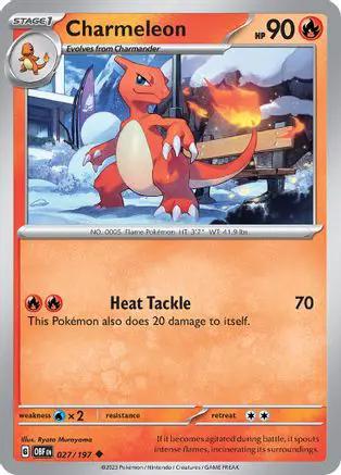 Charmeleon 027/197 - SV03 Obsidian Flames Reverse Holofoil