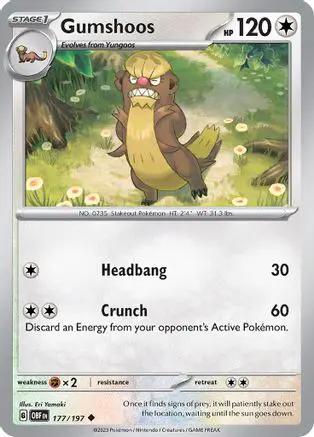Gumshoos 177/197 - SV03 Obsidian Flames Reverse Holofoil