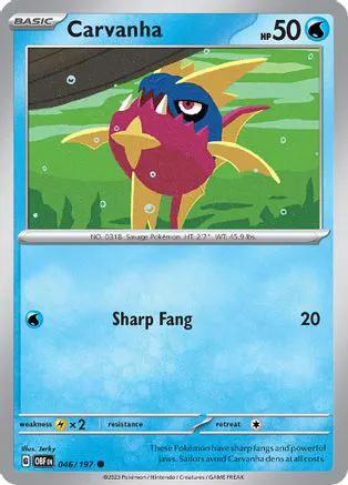 Carvanha 046/197 - SV03 Obsidian Flames Reverse Holofoil