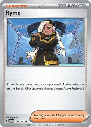 Ryme 194/197 - SV03 Obsidian Flames Reverse Holofoil