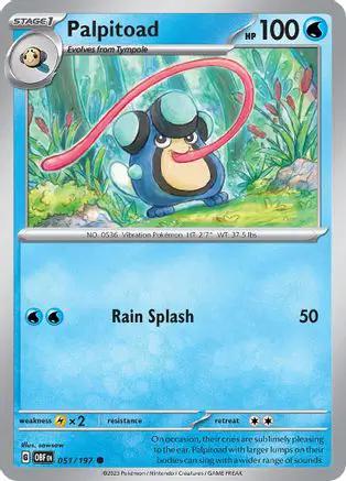 Palpitoad 051/197 - SV03 Obsidian Flames Reverse Holofoil