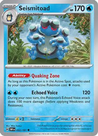Seismitoad 052/197 - SV03 Obsidian Flames