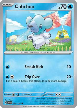 Cubchoo 053/197 - SV03 Obsidian Flames Reverse Holofoil