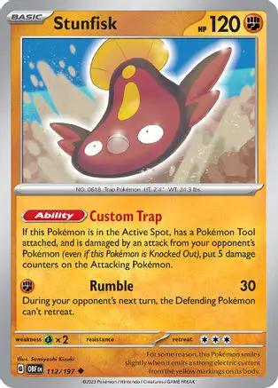 Stunfisk 112/197 - SV03 Obsidian Flames Reverse Holofoil