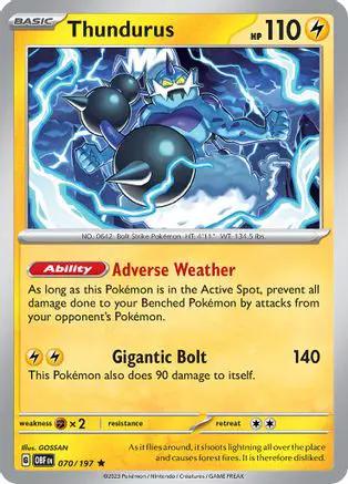 Thundurus 070/197 - SV03 Obsidian Flames Holofoil