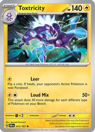 Toxtricity 072/197 - SV03 Obsidian Flames Reverse Holofoil