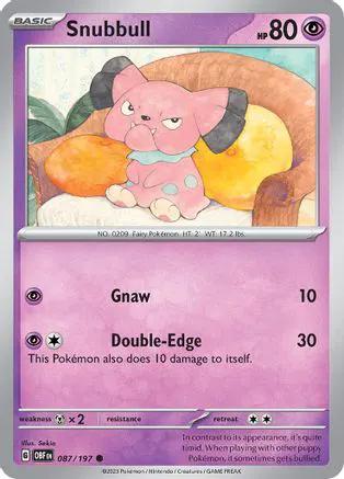 Snubbull 087/197 - SV03 Obsidian Flames Reverse Holofoil