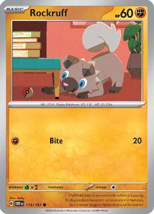 Rockruff 116/197 - SV03 Obsidian Flames