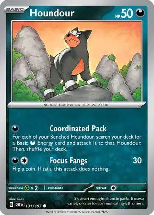 Houndour 131/197 - SV03 Obsidian Flames Reverse Holofoil