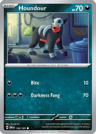 Houndour 132/197 - SV03 Obsidian Flames Reverse Holofoil