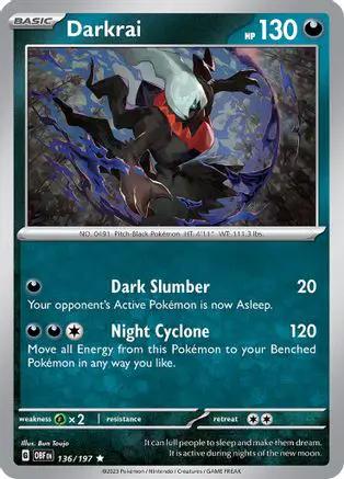 Darkrai 136/197 - SV03 Obsidian Flames Reverse Holofoil