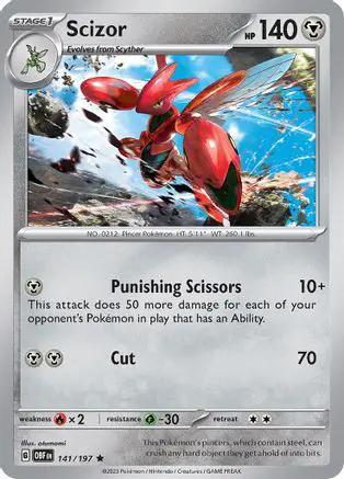 Scizor 141/197 - SV03 Obsidian Flames Reverse Holofoil