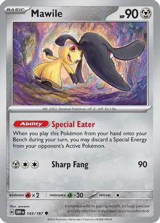 Mawile 143/197 - SV03 Obsidian Flames Reverse Holofoil