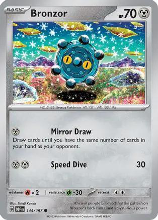 Bronzor 144/197 - SV03 Obsidian Flames Reverse Holofoil