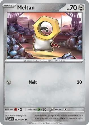 Meltan 152/197 - SV03 Obsidian Flames Reverse Holofoil