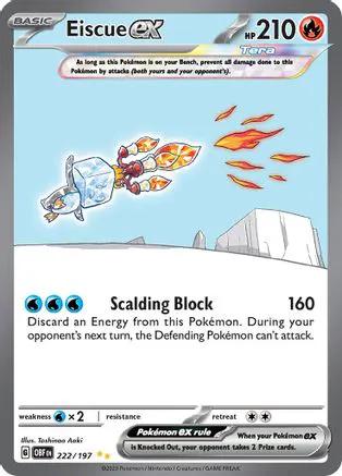 Eiscue ex 222/197 - SV03 Obsidian Flames Holofoil