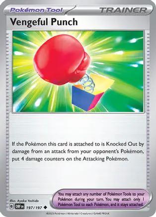 Vengeful Punch 197/197 - SV03 Obsidian Flames Reverse Holofoil
