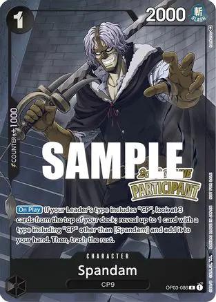 Spandam (Online Regional 2023) [Participant] (OP03-086) - One Piece Promotion Cards Foil