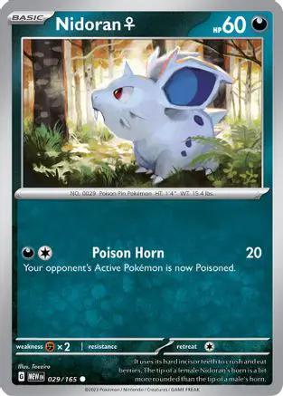 Nidoran F 029/165 - SV Scarlet & Violet 151 Reverse Holofoil