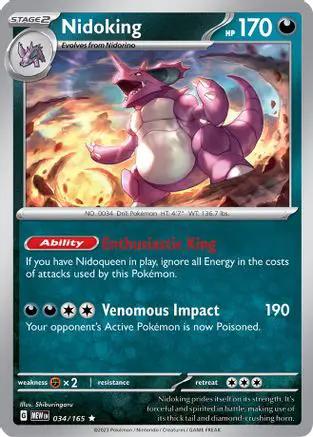 Nidoking 034/165 - SV Scarlet & Violet 151 Reverse Holofoil