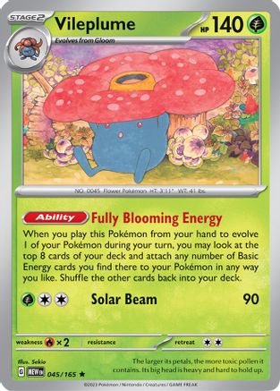Vileplume 045/165 - SV Scarlet & Violet 151 Reverse Holofoil