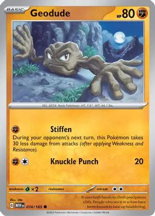 Geodude 074/165 - SV Scarlet & Violet 151 Reverse Holofoil