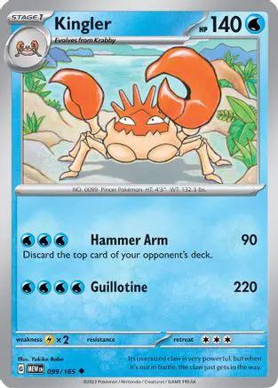 Kingler 099/165 - SV Scarlet & Violet 151 Reverse Holofoil
