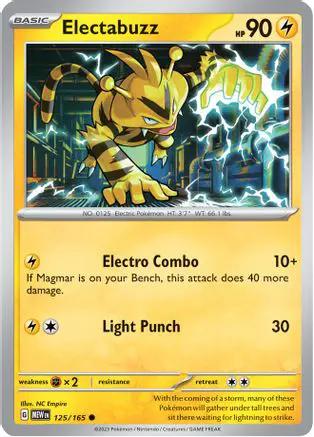 Electabuzz 125/165 - SV Scarlet & Violet 151 Reverse Holofoil