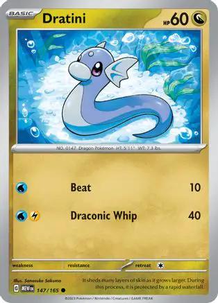 Dratini 147/165 - SV Scarlet & Violet 151 Reverse Holofoil