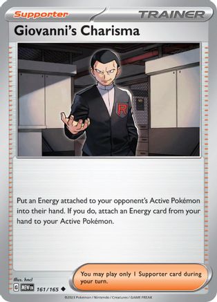 Giovanni's Charisma 161/165 - SV Scarlet & Violet 151 Reverse Holofoil