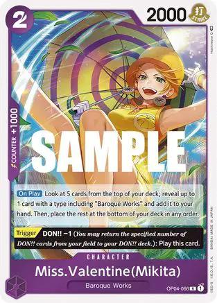 Miss.Valentine(Mikita) (OP04-066) - Kingdoms of Intrigue Foil