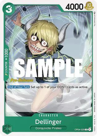 Dellinger (OP04-029) - Kingdoms of Intrigue Pre-Release Cards