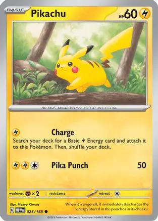 Pikachu 025/165 - SV Scarlet & Violet 151