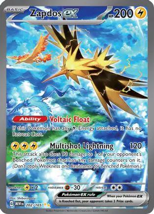 Zapdos ex 202/165 - SV Scarlet & Violet 151 Holofoil
