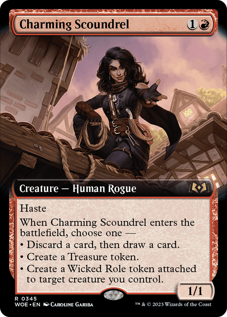 Charming Scoundrel (WOE-345) - Wilds of Eldraine: (Extended Art) Foil