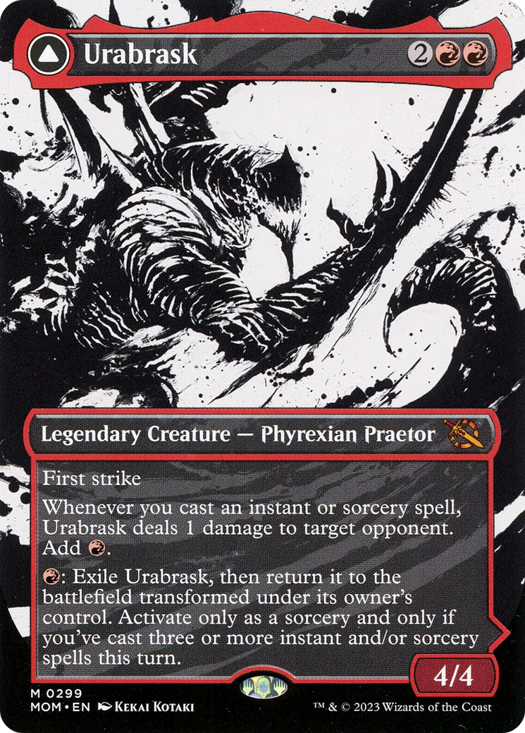 Urabrask // The Great Work (MOM-299) - March of the Machine: (Showcase) (Borderless) Foil