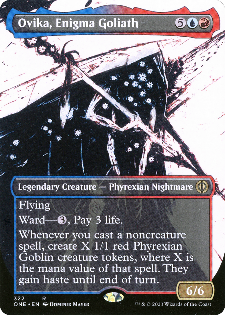 Ovika, Enigma Goliath (ONE-322) - Phyrexia: All Will Be One: (Showcase) (Borderless) Foil