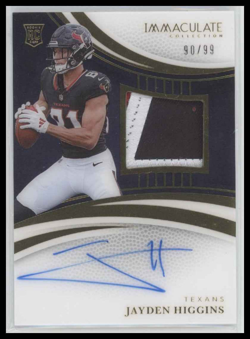 2025 Panini Immaculate Collection Jayden Higgins Rookie #/99 Auto #120
