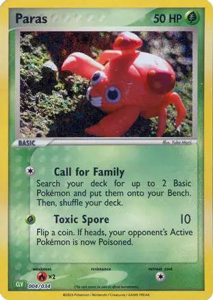 Paras 004/034 - Trading Card Game Classic Holofoil