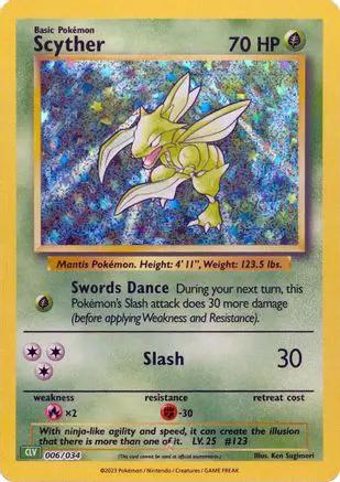 Scyther 006/034 - Trading Card Game Classic Holofoil