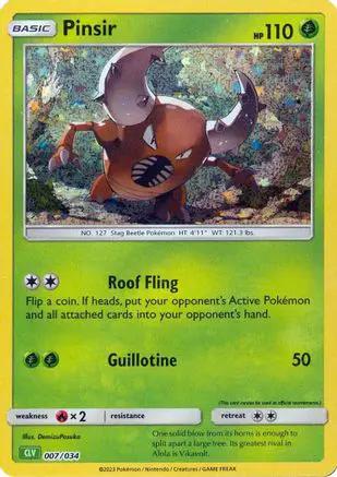 Pinsir 007/034 - Trading Card Game Classic Holofoil