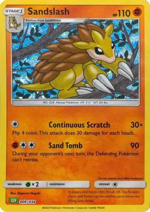 Sandslash 009/034 - Trading Card Game Classic Holofoil