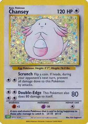 Chansey 015/034 - Trading Card Game Classic Holofoil