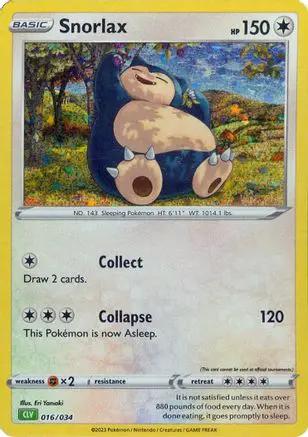 Snorlax 016/034 - Trading Card Game Classic Holofoil