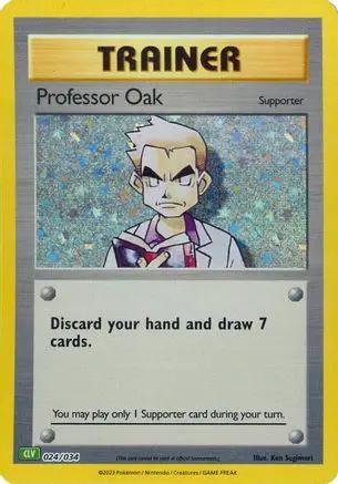 Professor Oak (CLV) 024/034 - Trading Card Game Classic Holofoil