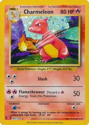 Charmeleon 002/034 - Trading Card Game Classic Holofoil