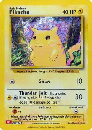 Pikachu 008/034 - Trading Card Game Classic Holofoil