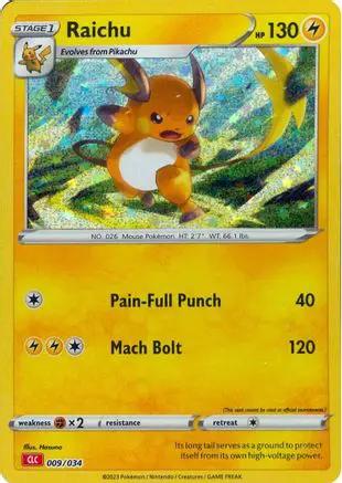 Raichu 009/034 - Trading Card Game Classic Holofoil